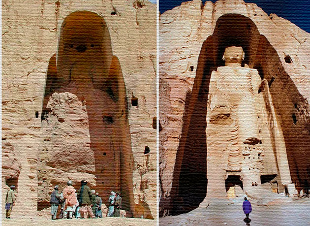 статуии будды в афганистане после и до разрушения
